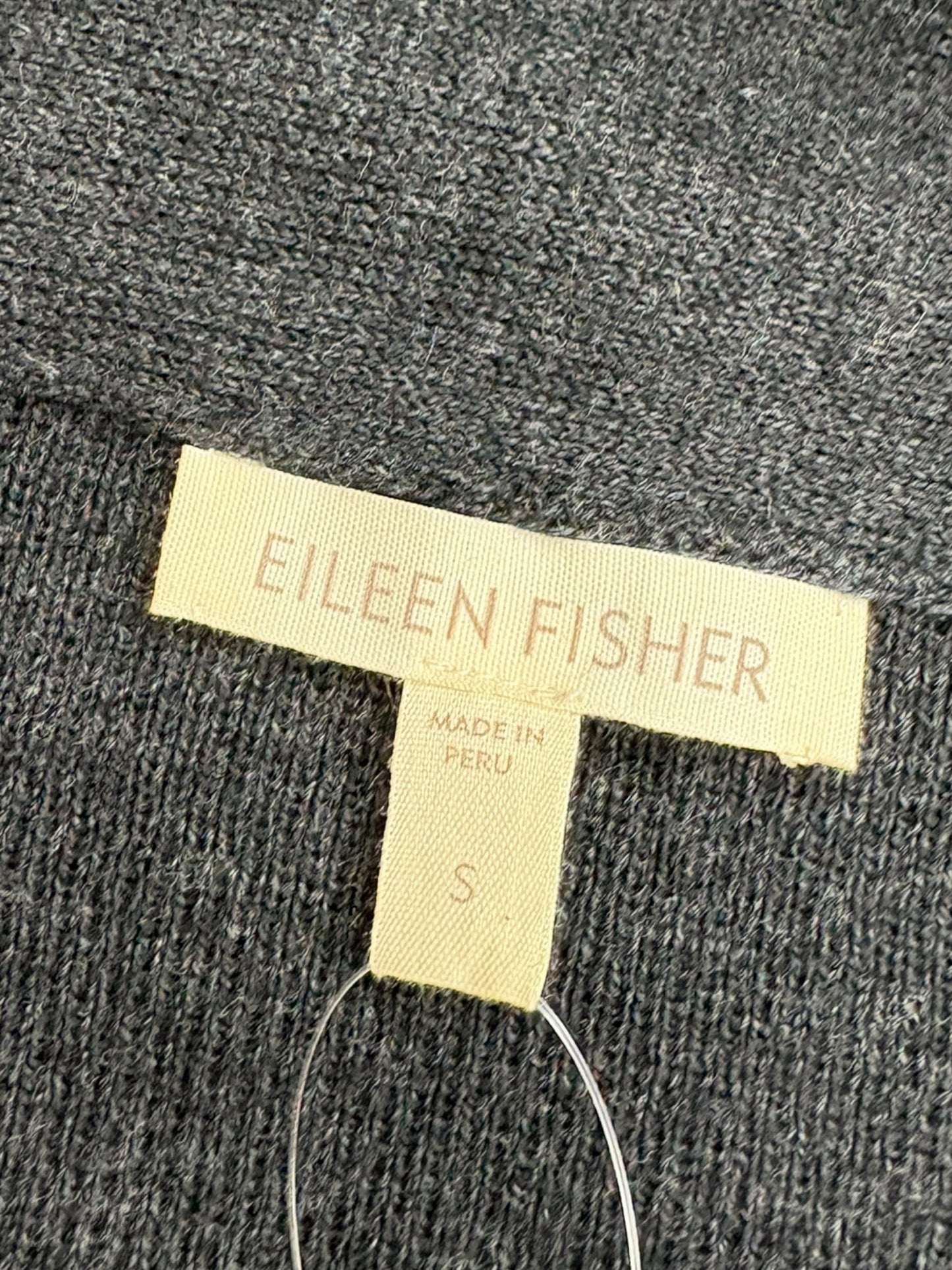 EILEEN FISHER Gray Handloomed Organic Cotton Sweater Cardigan Size S