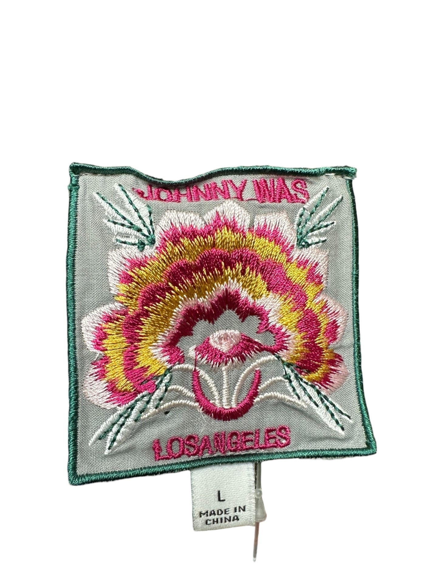 Johnny Was Gray Velvet Embroidered Blouse Size L