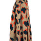 comme toi Animal Print Flowy Midi Skirt Size S