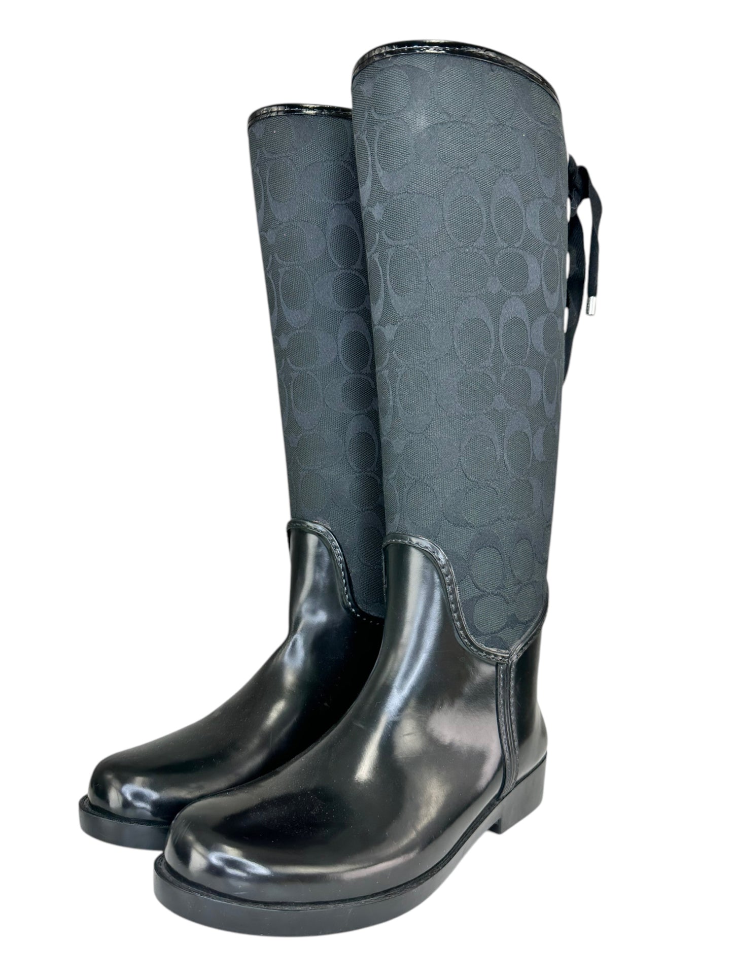 coach Black Rainboot Size 8