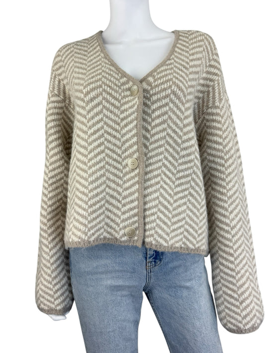 Z SUPPLY NWT Naomi Herringbone Sweater Cardigan Size L