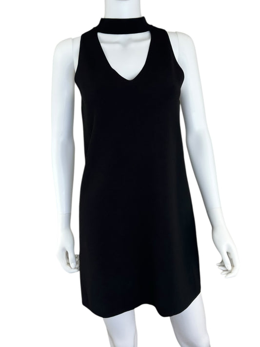 milly Black High Neck Mini Dress Size S