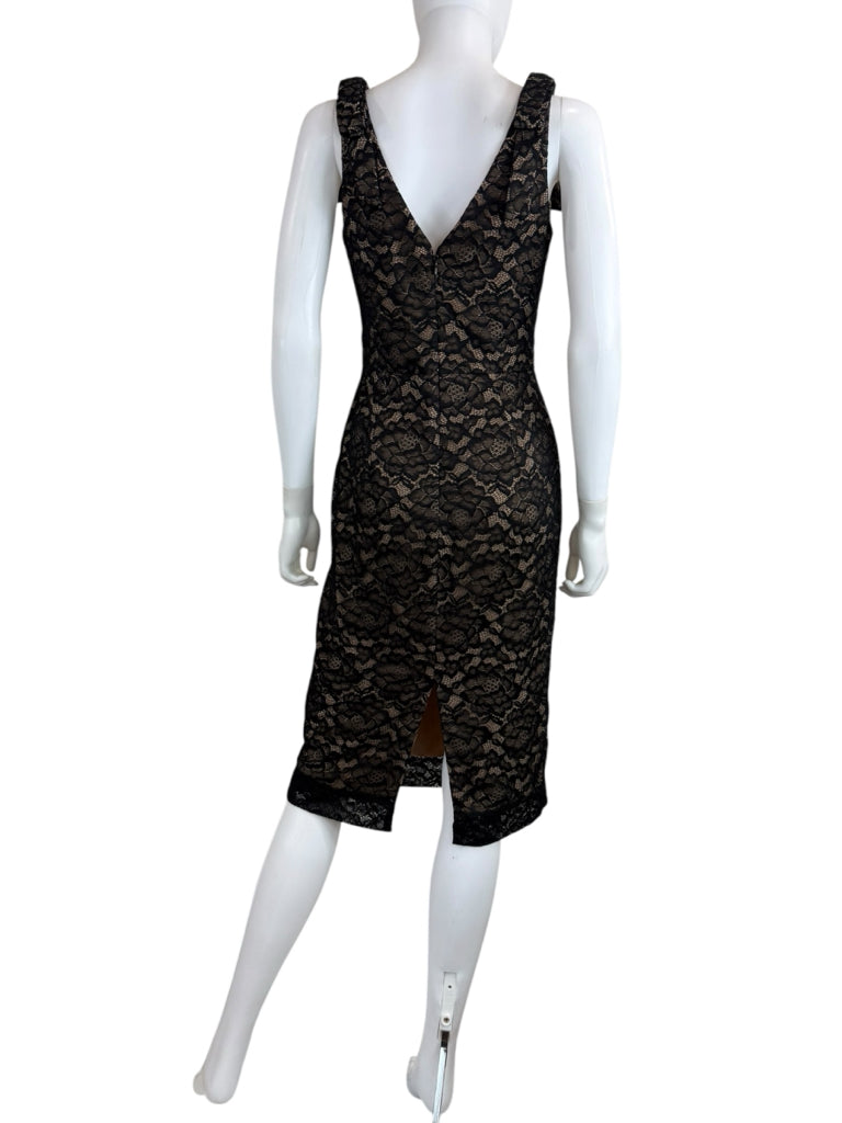 DRESS THE POPULATION Black Lace Cocktail Dress Size M