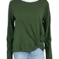 Velvet BY GRAHAM & SPENCER Olive 100% Cotton Knit Top Size S