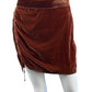 Free People Brown Velvet Vivian Mini Skirt Size 8