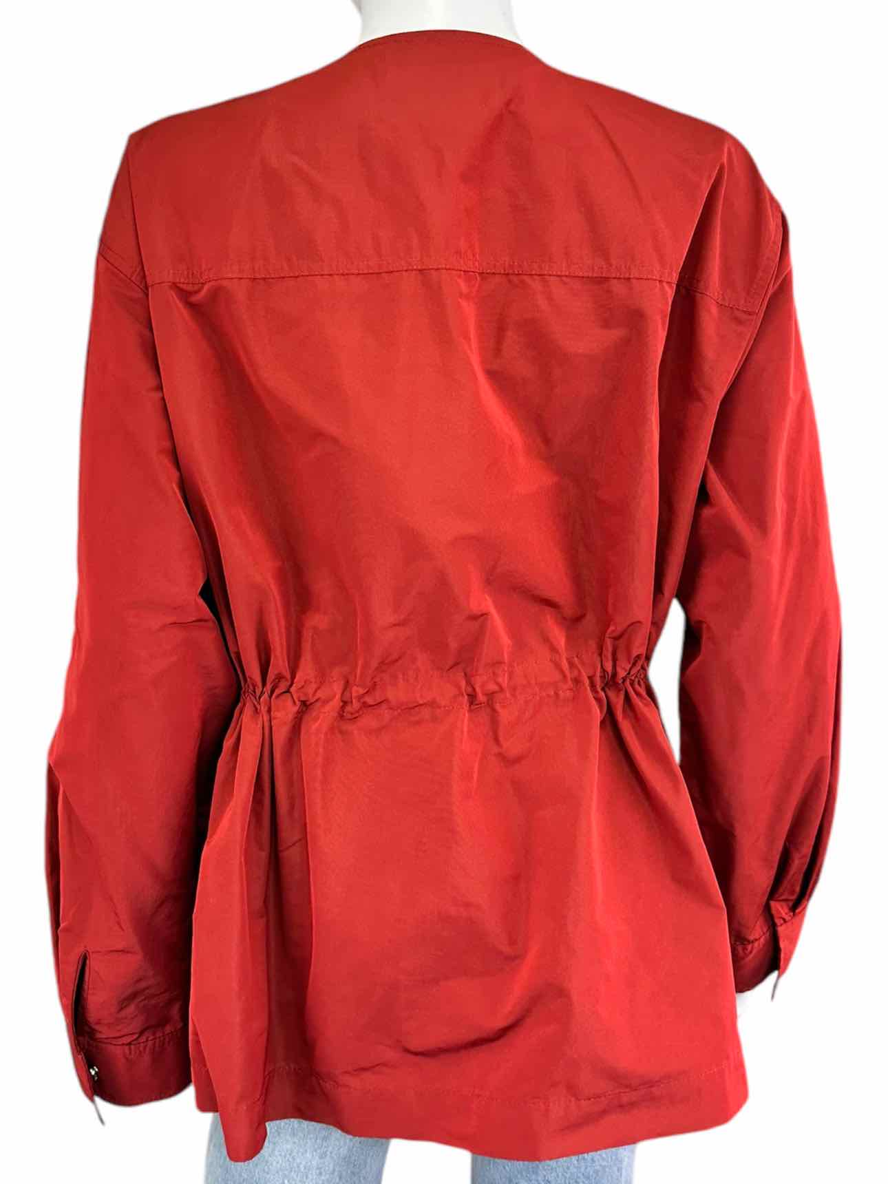 LAFAYETTE 148 Red Ruffle Zip Jacket NEW YORK Size L