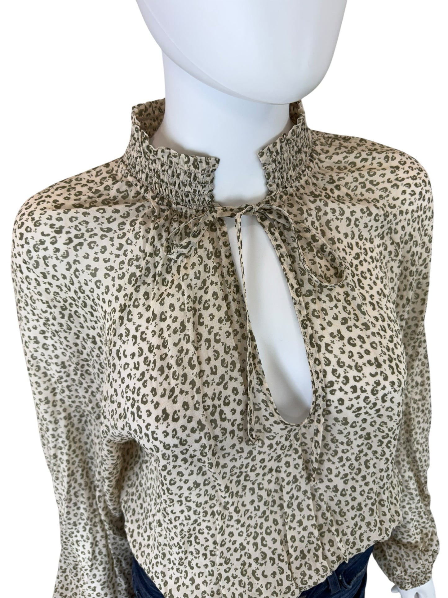 Lavender Brown Blouse Size L