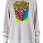 Queen of Sparkles Rainbow French Fry Crewneck Size XL