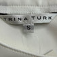 TRINA TURK White Satin Shell Size S