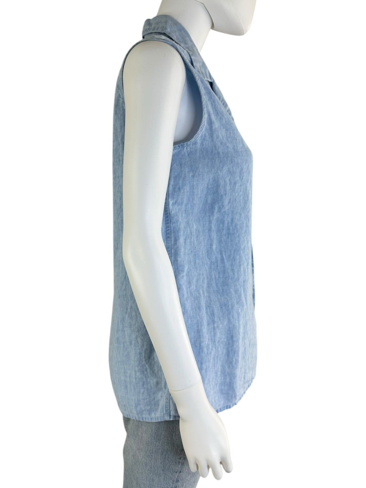 BANANA REPUBLIC Light Blue Linen Tank Size M