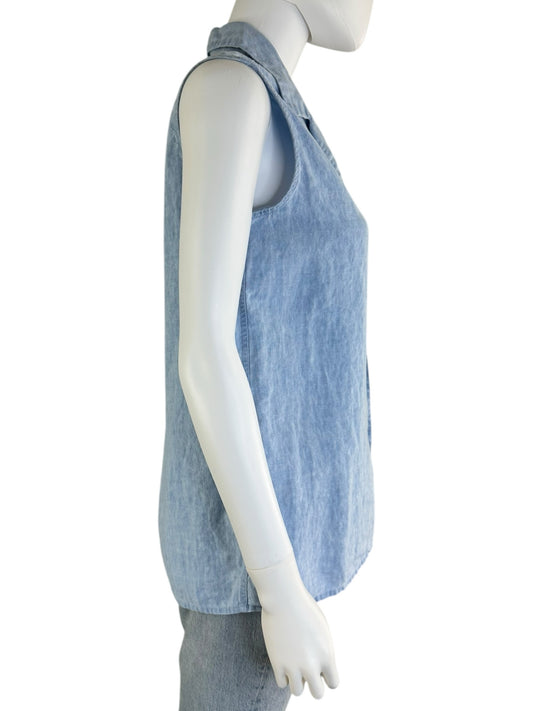 BANANA REPUBLIC Light Blue Linen Tank Size M