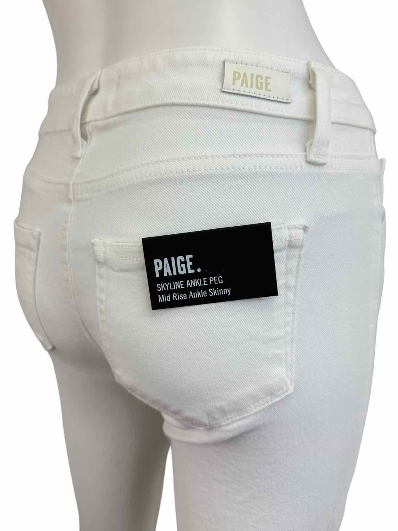 PAIGE NWT White Skyline Ankle Peg Jean Size 24