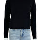WHITE + WARREN Black Ribbed Sweater Size M
