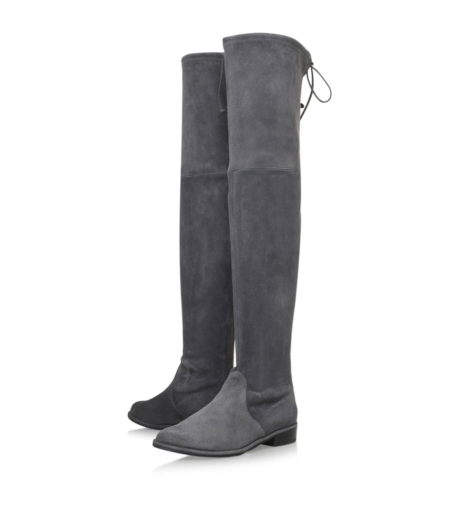 STUART WEITZMAN Gray Suede Lowland Over-The-Knee Boots Size 7.5