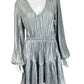 STEVE MADDEN NWT Silver KARA Mini Dress Size L
