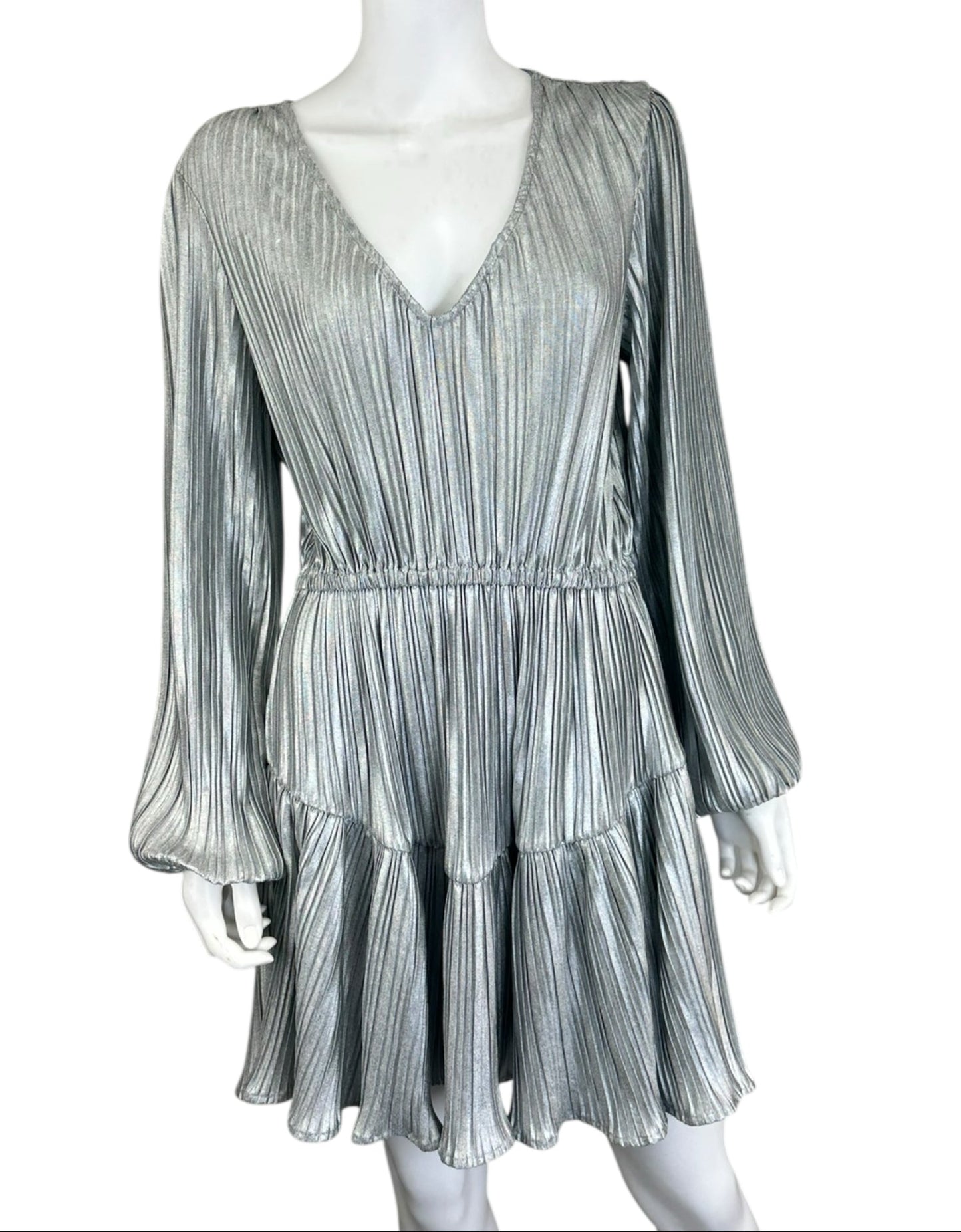 STEVE MADDEN NWT Silver KARA Mini Dress Size L