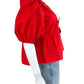 NWT Oliviaceous Red Tie Blouse Size S