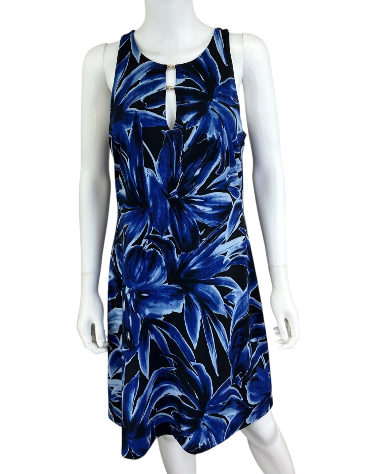 Tommy Bahama NWT Blue Jasmina Bravo Blooms Shift Dress Size M