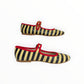 CHARLOTTE STONE Raleigh Leather Striped Mary Jane Flats Size 7