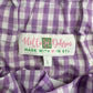 Hello Dobson Purple Gingham Check Mini Dress Size L