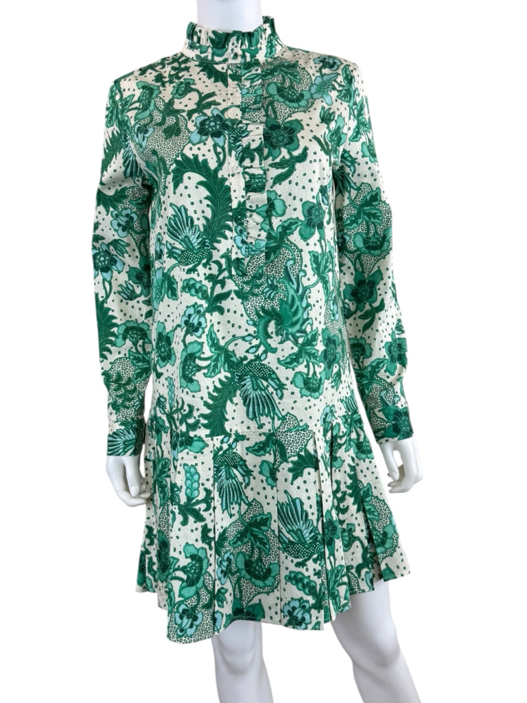 TUCKERNUCK Green Paisley Mini Dress Size M