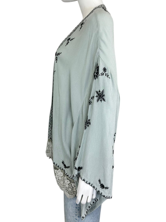 Free People Light Blue Kimono Size M