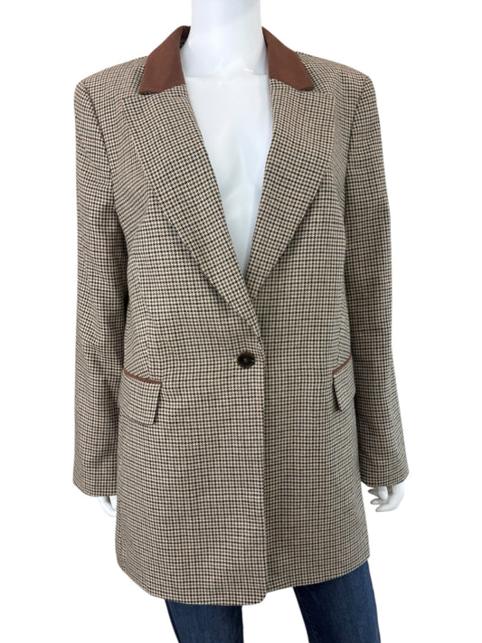 Talbots NWT Autumn Check Relaxed 90's Blazer Size 12