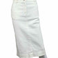 CELINE Vintage White Denim Pencil Skirt Size 38