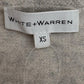 WHITE + WARREN Gray 100% Cashmere Sweater Size XS