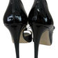 VALENTINO GARAVANI Black Patent Leather Couture Bow Peep-Toe Pumps Size 38