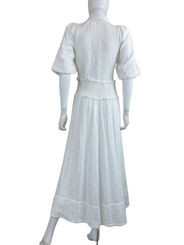 ME + EM White 100% Cotton Maxi Dress Size 6