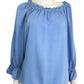 NWT Talbots Light Blue Blouse Size M