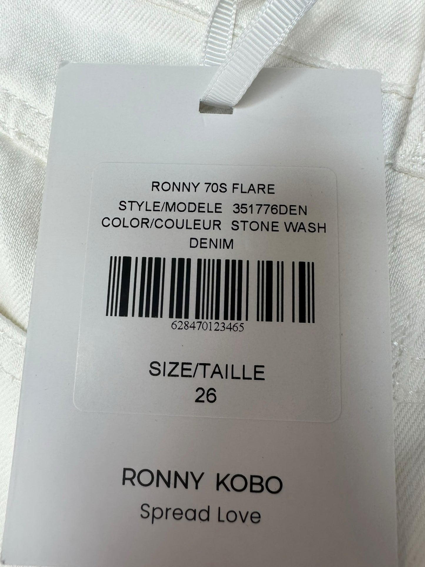 RONNY KOBO NWT White Flare Jeans Size 26