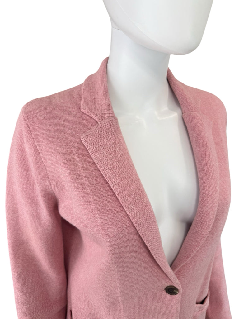 J. Crew Pink 100% Cotton Schoolboy Sweater Blazer Size S