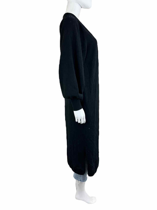 CRUSH Black 100% Cashmere Duster Cardigan Size