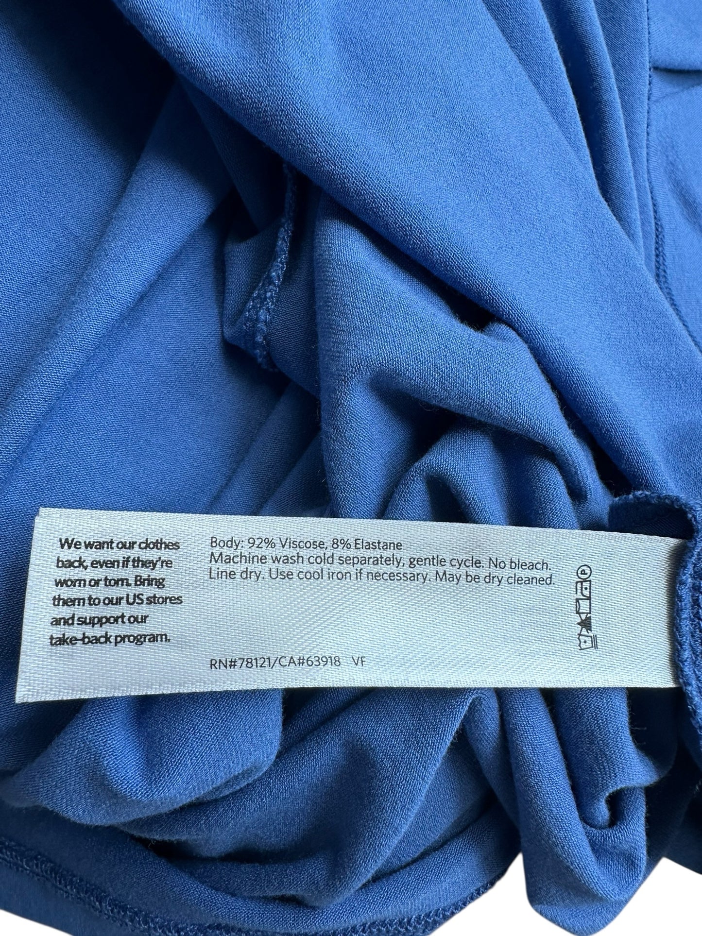 EILEEN FISHER Blue Knit Shirt Dress Size S