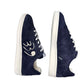 33.9 Women's Navy Blue Suede Signature Sneaker Size 37