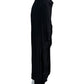MARIACHER Black Silk Ruched Drape Midi Skirt Size S