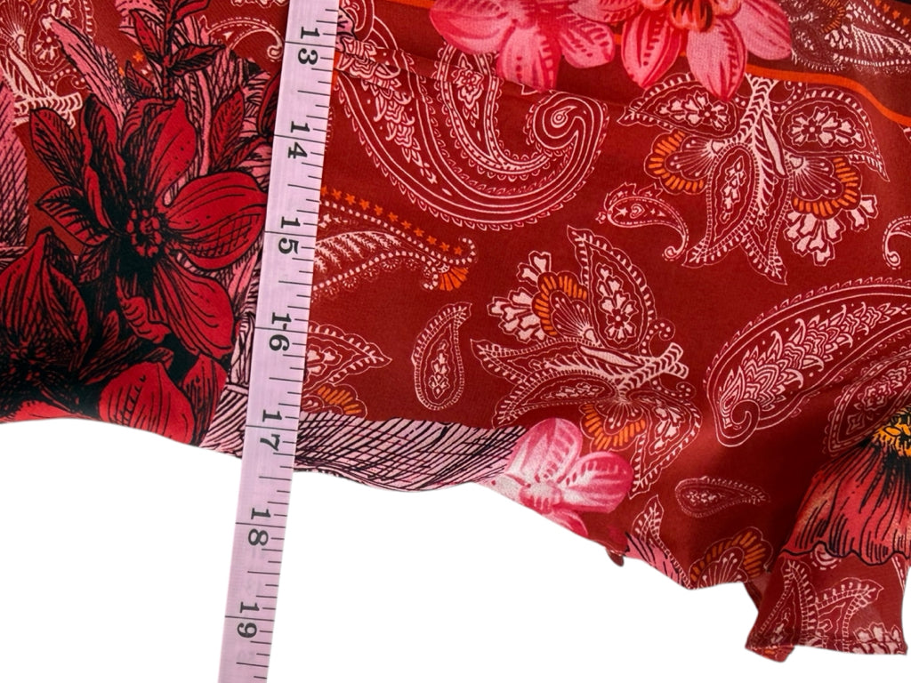 Robert Graham Red Floral Maxi Dress Size 12