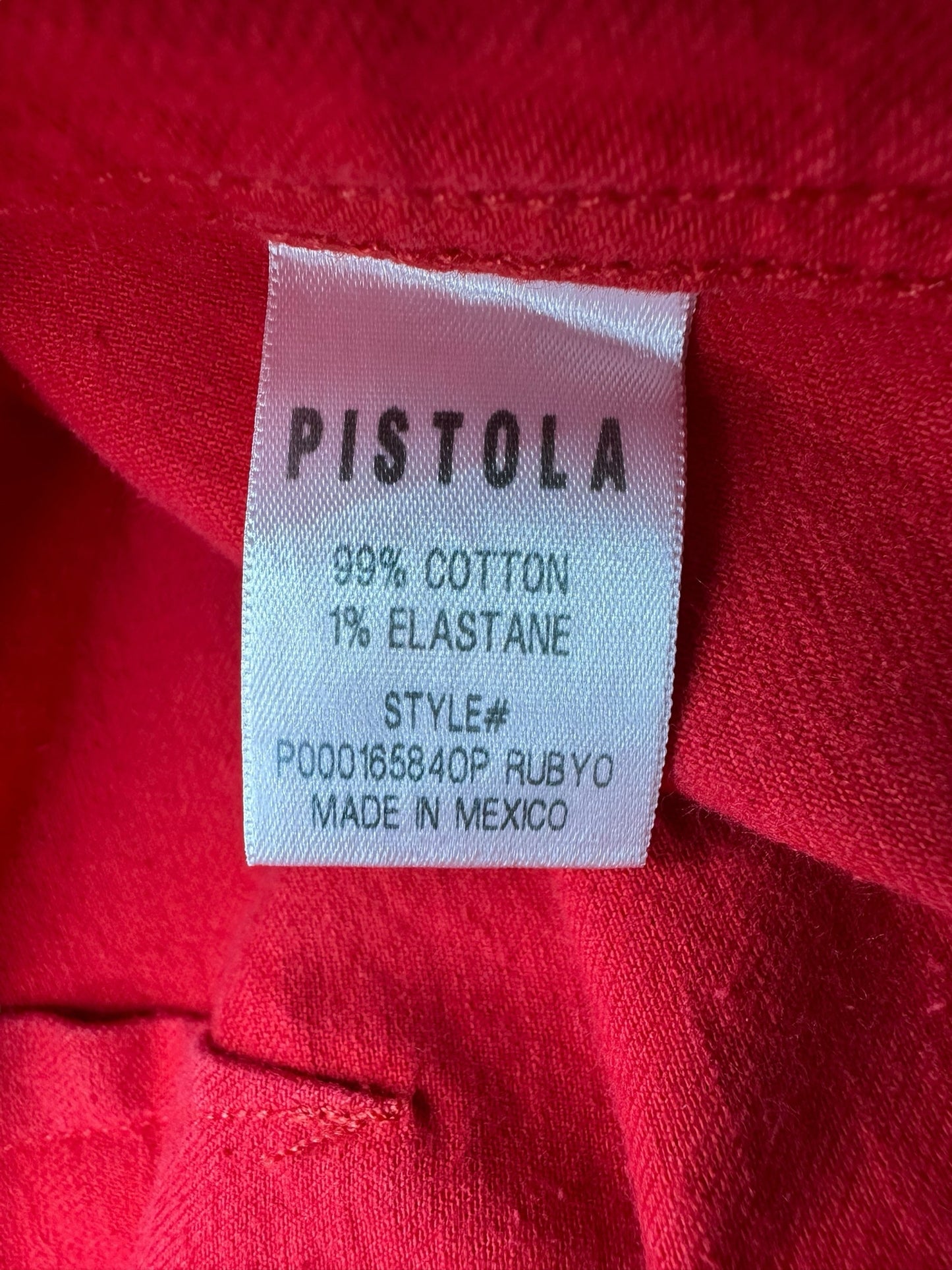 PISTOLA Red Jeans Size 27