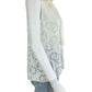 REBECCA TAYLOR Cream Floral Silk Blend Sheer Blouse Size 4