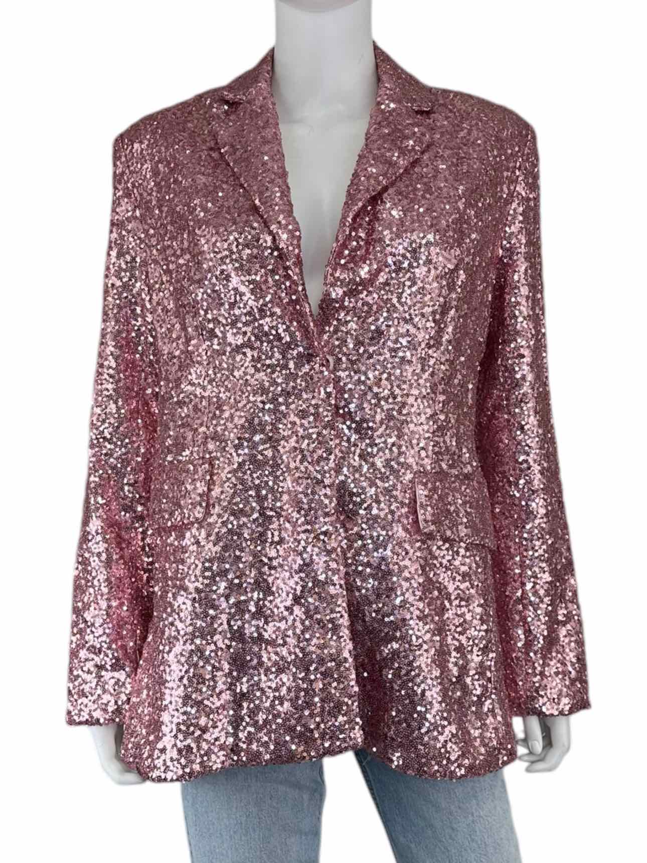 Peach Love Pink Sequined Blazer Size M