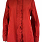 LAFAYETTE 148 Red Ruffle Zip Jacket NEW YORK Size L