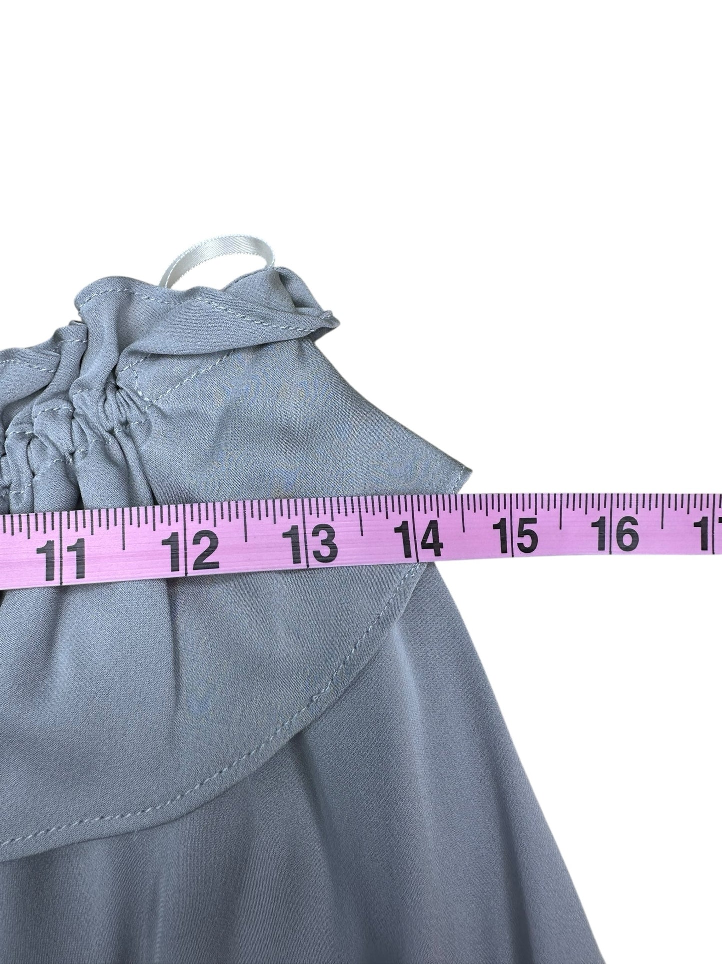 MILLY Gray Silk Strapless Blouse Size 8
