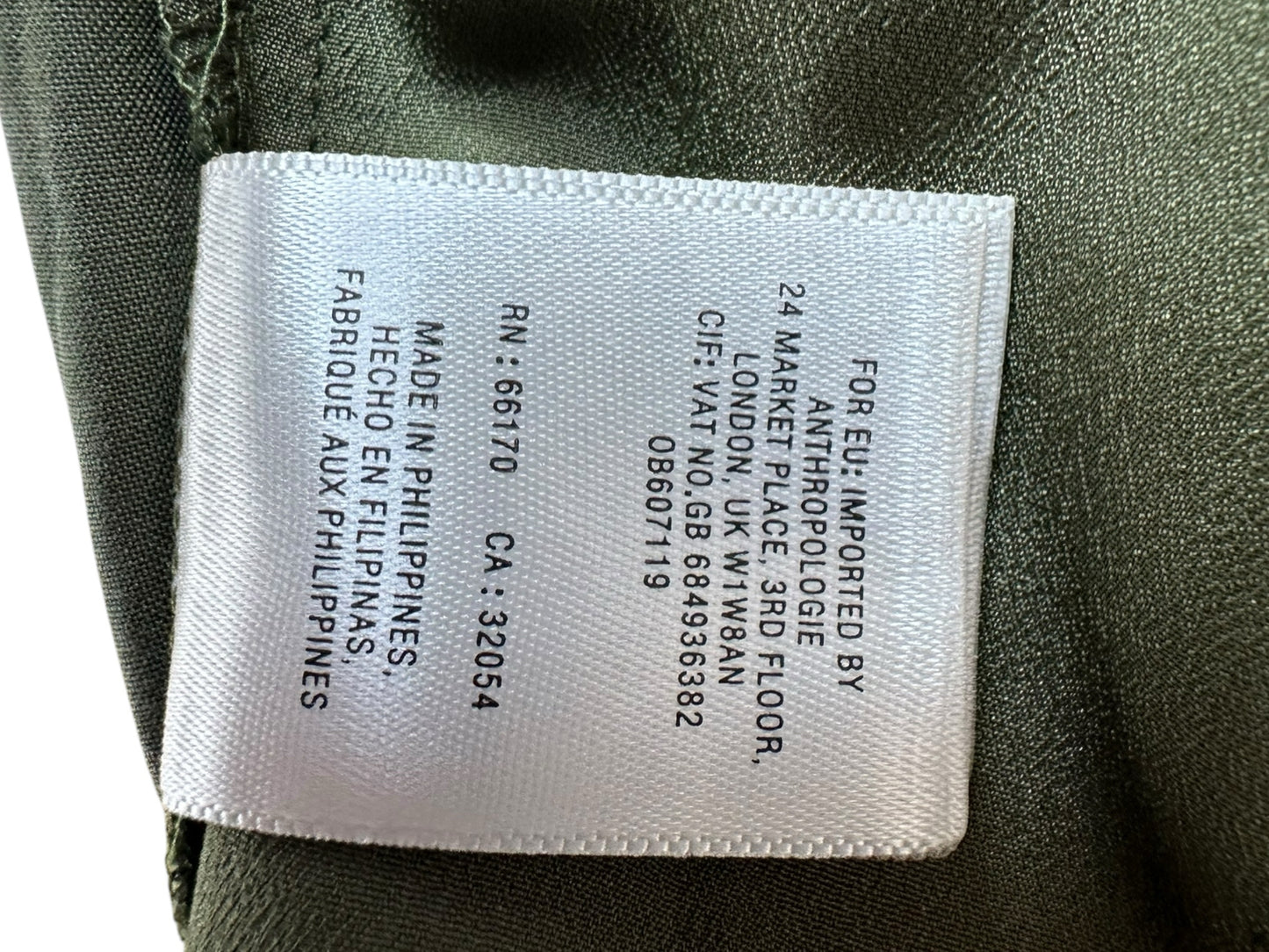 maeve Army Green Jumpsuit Size 2
