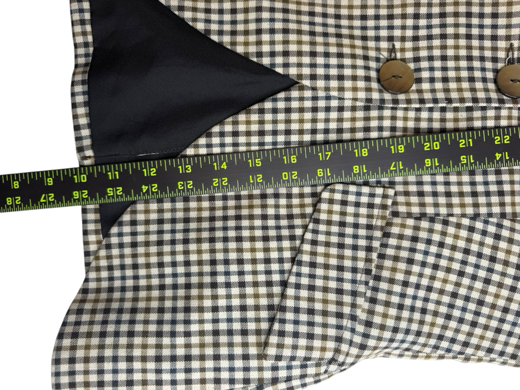 Robert Kitchen Vintage Plaid Blazer Jacket  Size 8