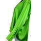 House of Harlow 1960 Green Satin Button-Down Size L