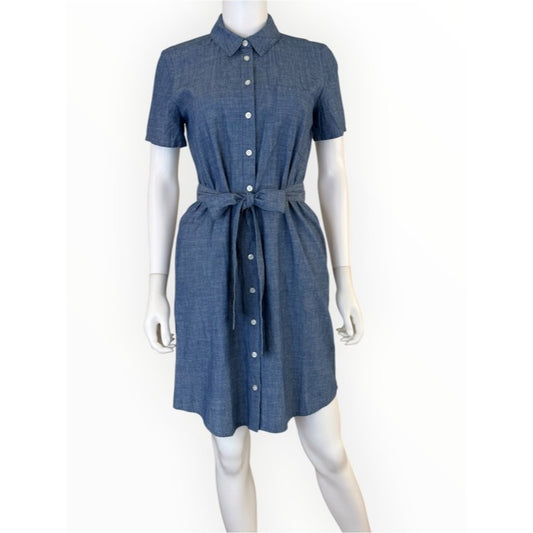 J. Crew NWT Blue Denim Chambray Shirt Dress Size 2