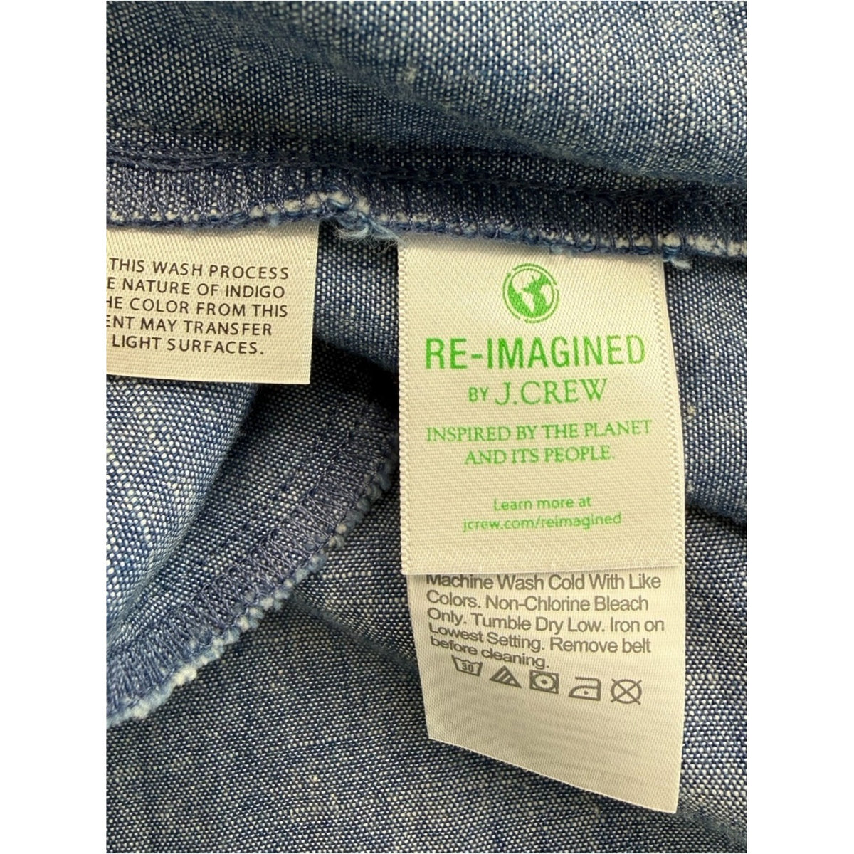 J. Crew NWT Blue Denim Chambray Shirt Dress Size 2