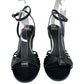 PAIGE Black Sami Ankle Strap Wedge Size 9.5